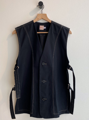 VERI - Sabato black twill vest