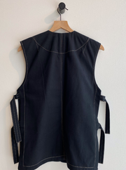 VERI - Sabato black twill vest