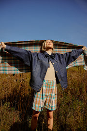 DISPATCH Plaid Eco Cotton Blend Twill scarf