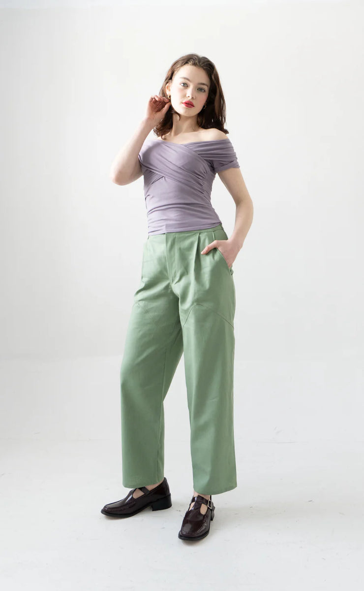 RIGHTFUL OWNER - Shawl Blouse in Lavender