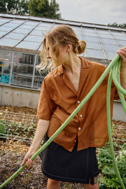 TACHIDO rust blouse