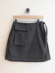 TOLEDO black denim skirt