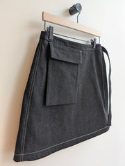 TOLEDO black denim skirt