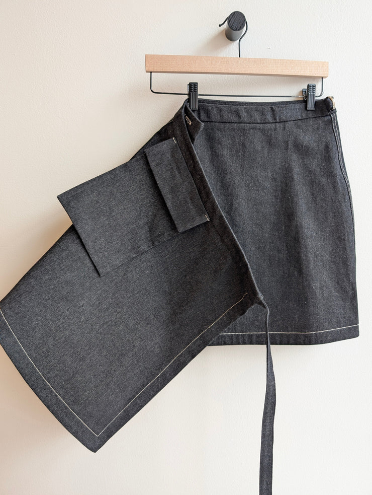 TOLEDO black denim skirt