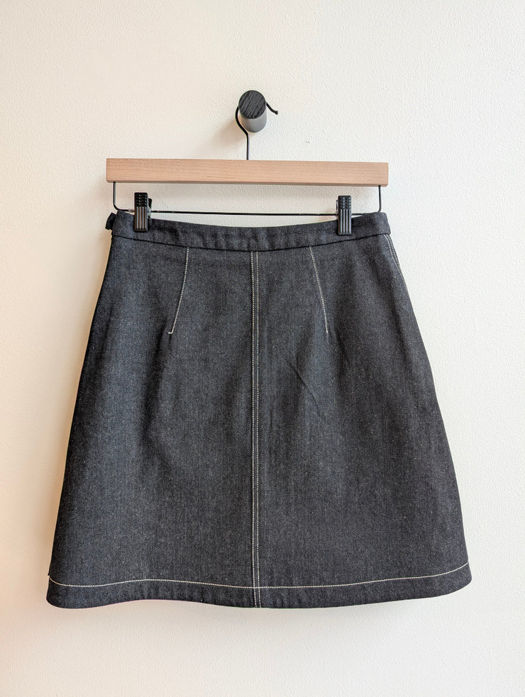 TOLEDO black denim skirt