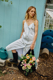 ANNETTE light blue linen dress