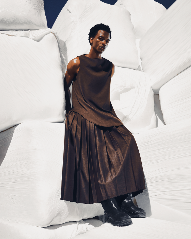 VALMORA - LELIO Top in Brown