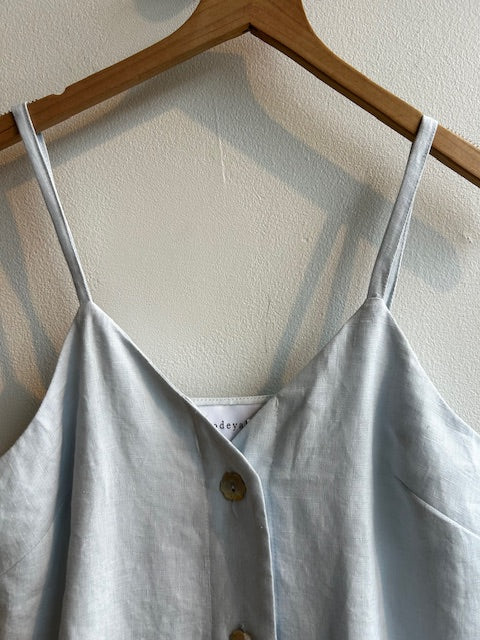 ANNETTE light blue linen dress