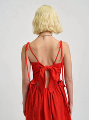 ELIZA FAULKNER - Tessa dress red linen