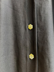 ANNETTE black linen dress