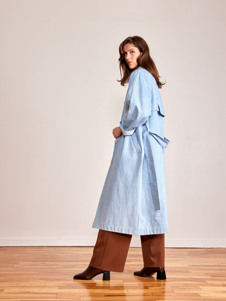 Made to order - EXTRA blue denim trench