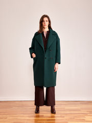 STANDARD peacock blue wool coat