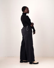 ADAMO black mock neck