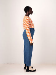 TIME OUT checkered top