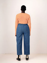 TIME OUT checkered top