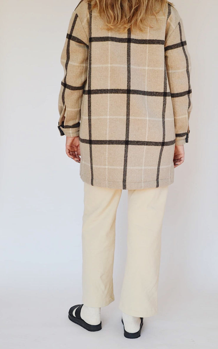 DENISE plaid oversized jacket