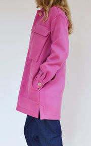 DENISE magenta oversized jacket