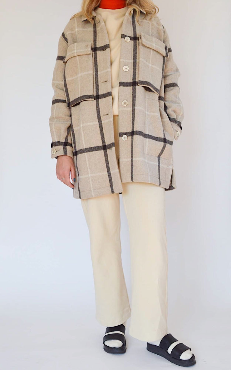 DENISE plaid oversized jacket