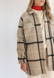 DENISE plaid oversized jacket