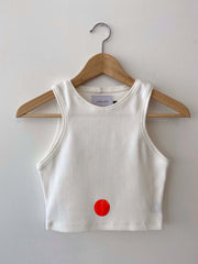TINCSET offwhite bodycon top- XXS permanent fold